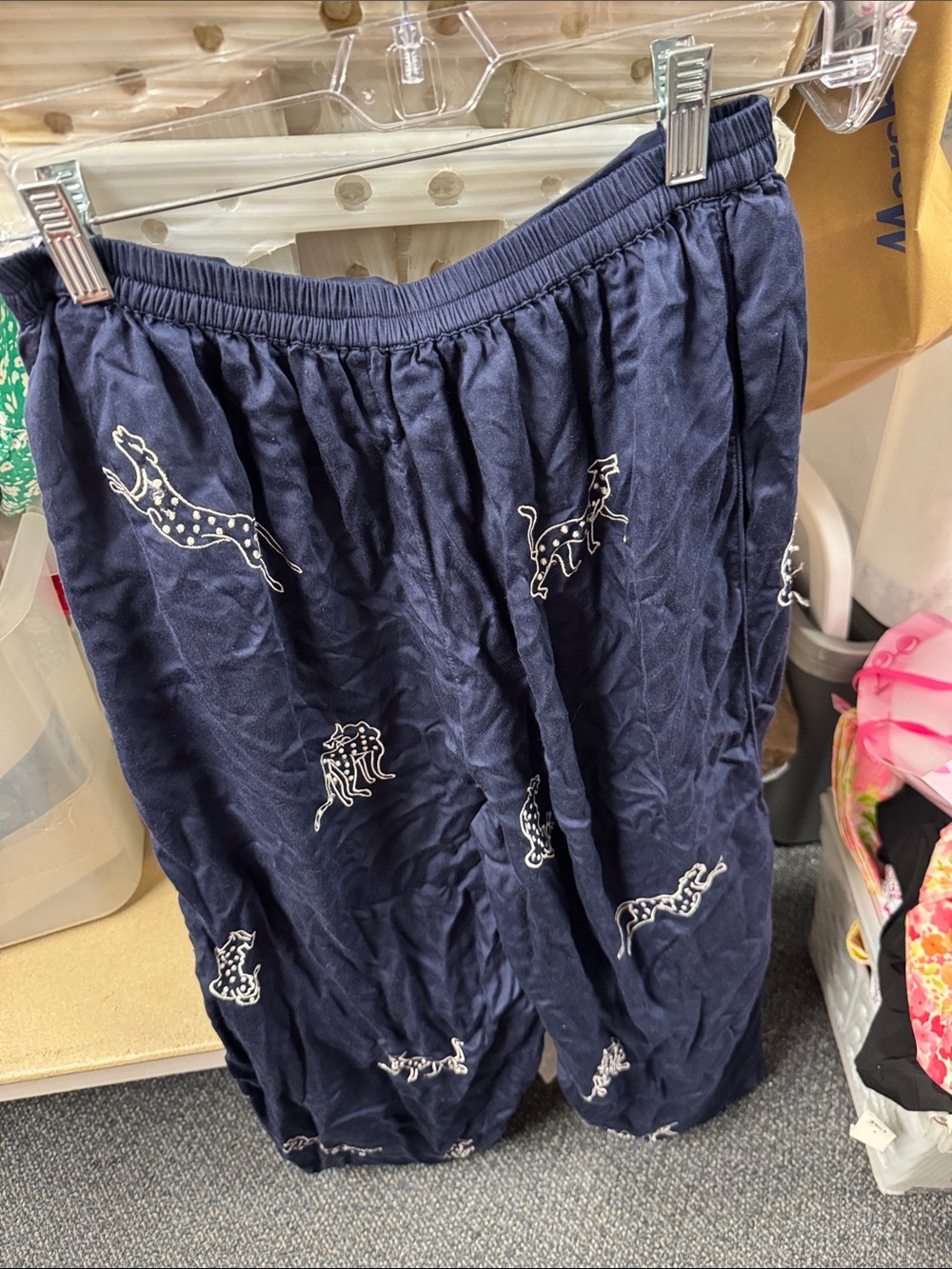 Sani Jaguar embroidered pants M // 071529